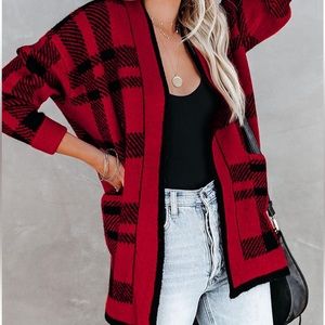 NWT Buffalo Plaid Cardigan